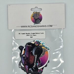 Stickers - RC Sand Sharks Team Driver Cars 2wd 3S Class - 4pk