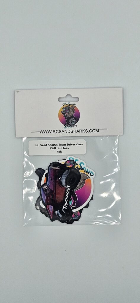 Stickers - RC Sand Sharks Team Driver Cars 2wd 3S Class - 4pk