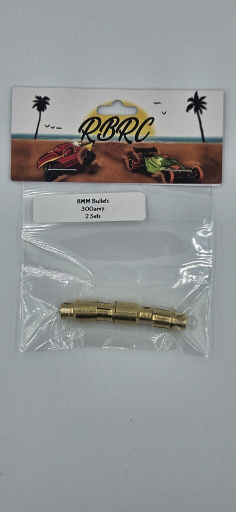 8mm Bullet Connectors - 2 sets - 300amp