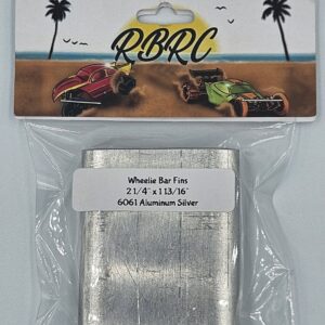 Wheelie Bar Fins - 6061 Aluminum Silver